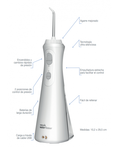 Irrigador Plus Inalámbrico WP-490 Blanco